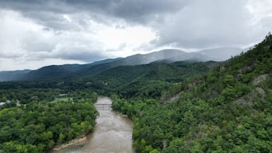 Aerial View of Hot Springs River