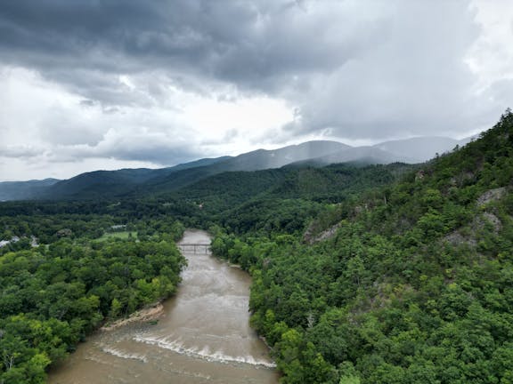 Aerial View of Hot Springs River